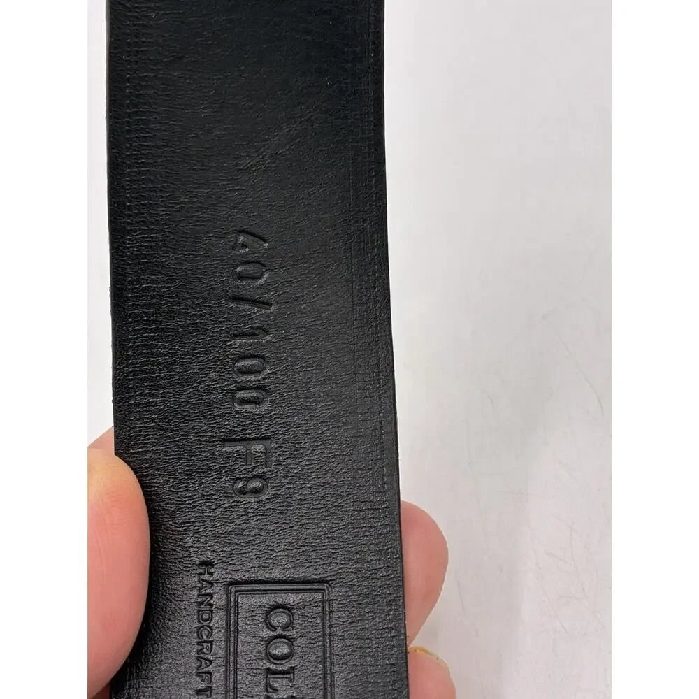 Cole Haan Men’s Black Leather Belt Size 40 Classic Dress Belt Preowned